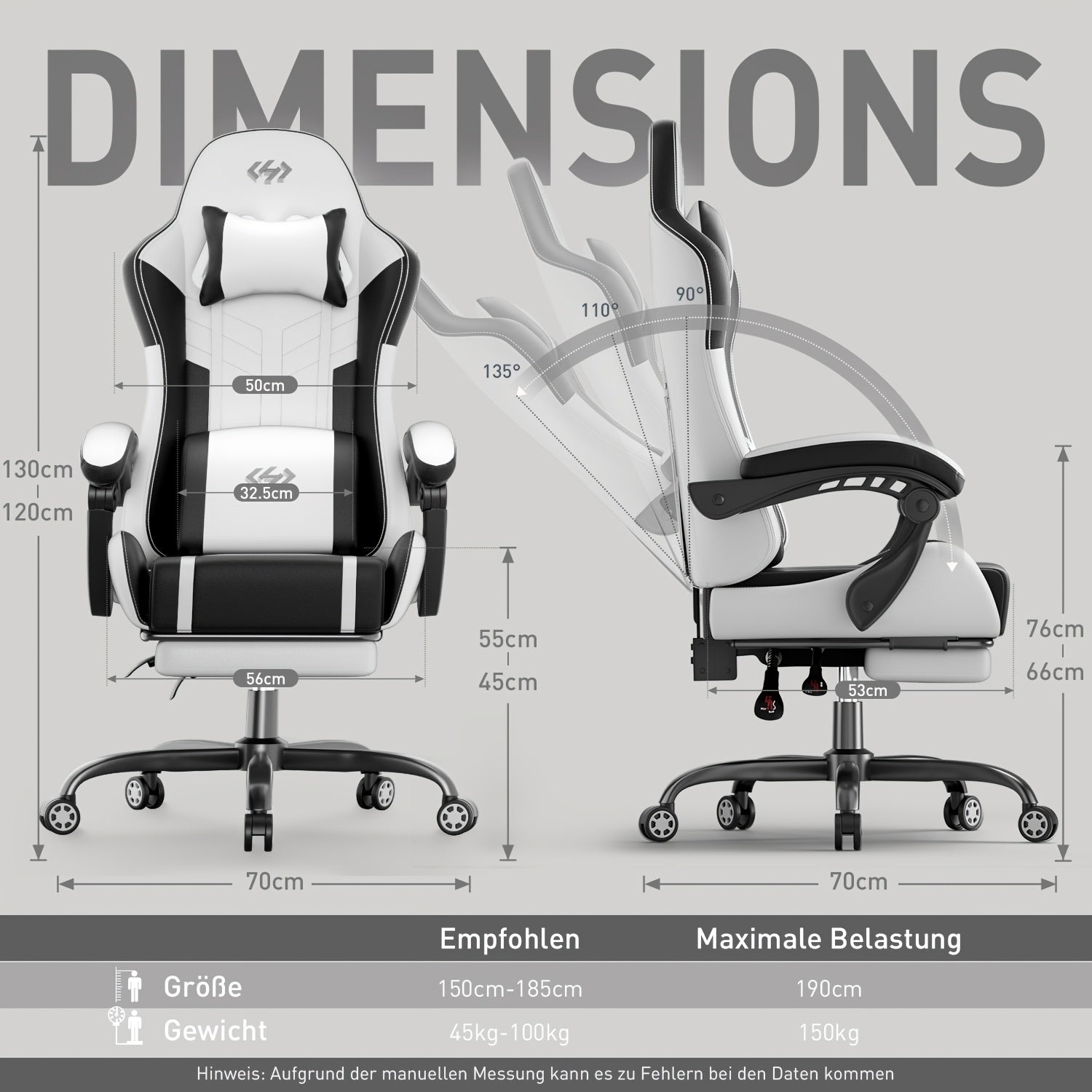 Silla ergonómica para juegos, silla de oficina con reposacabezas y soporte lumbar de masaje. La silla Racing cuenta con ángulo de reclinación ajustable y reposapiés. Fabricada en cuero sintético PU duradero. El mejor regalo para papá y novio.
