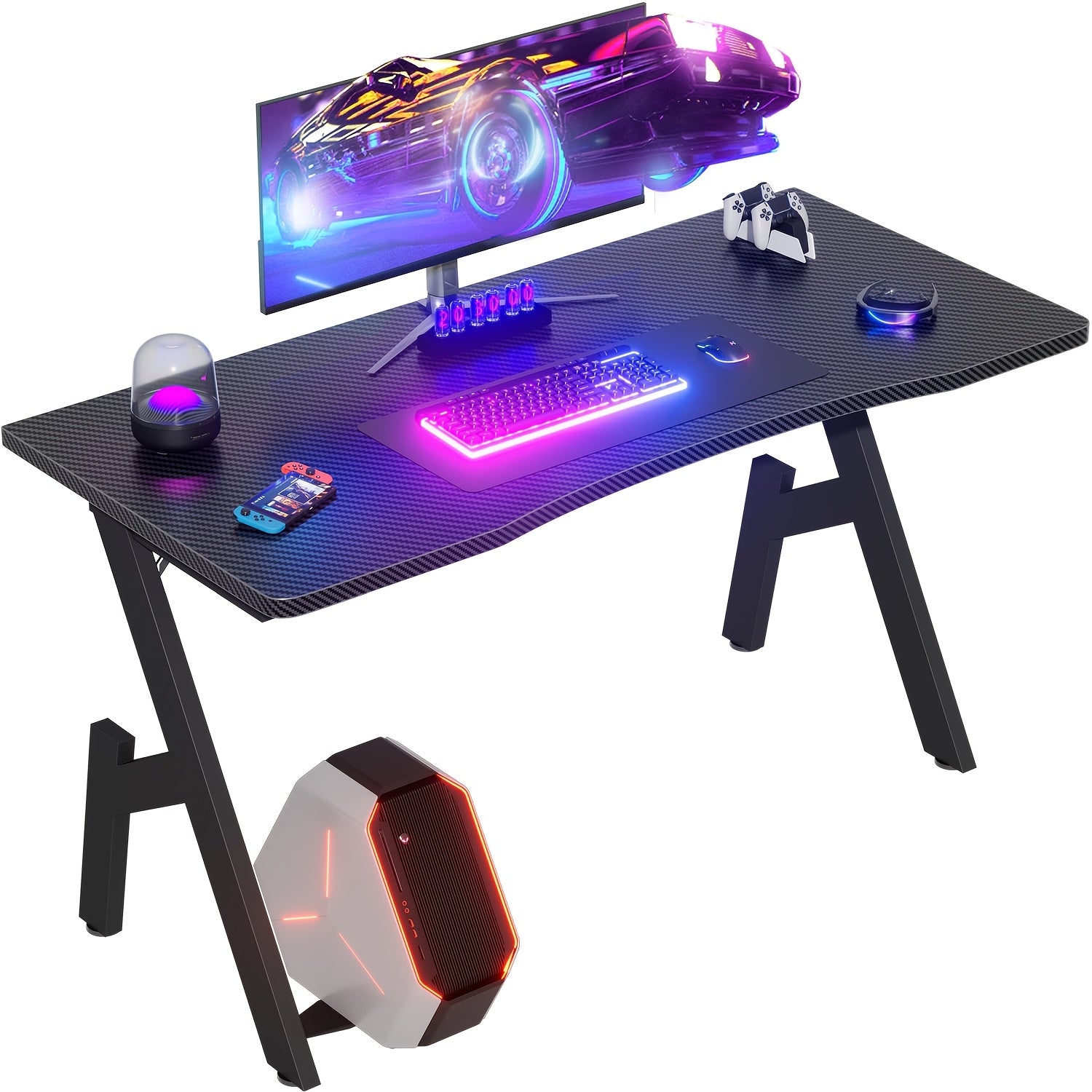 Compact Office Computer Desk, A-Shaped Legs Uniquely Designed Gaming Table, Workstations Suitable for Any Space, Ideal for Remote Workers, Small Computer Desk, Computer Desk Gaming, Home Office Desk, Small Desk, Gaming Desk,