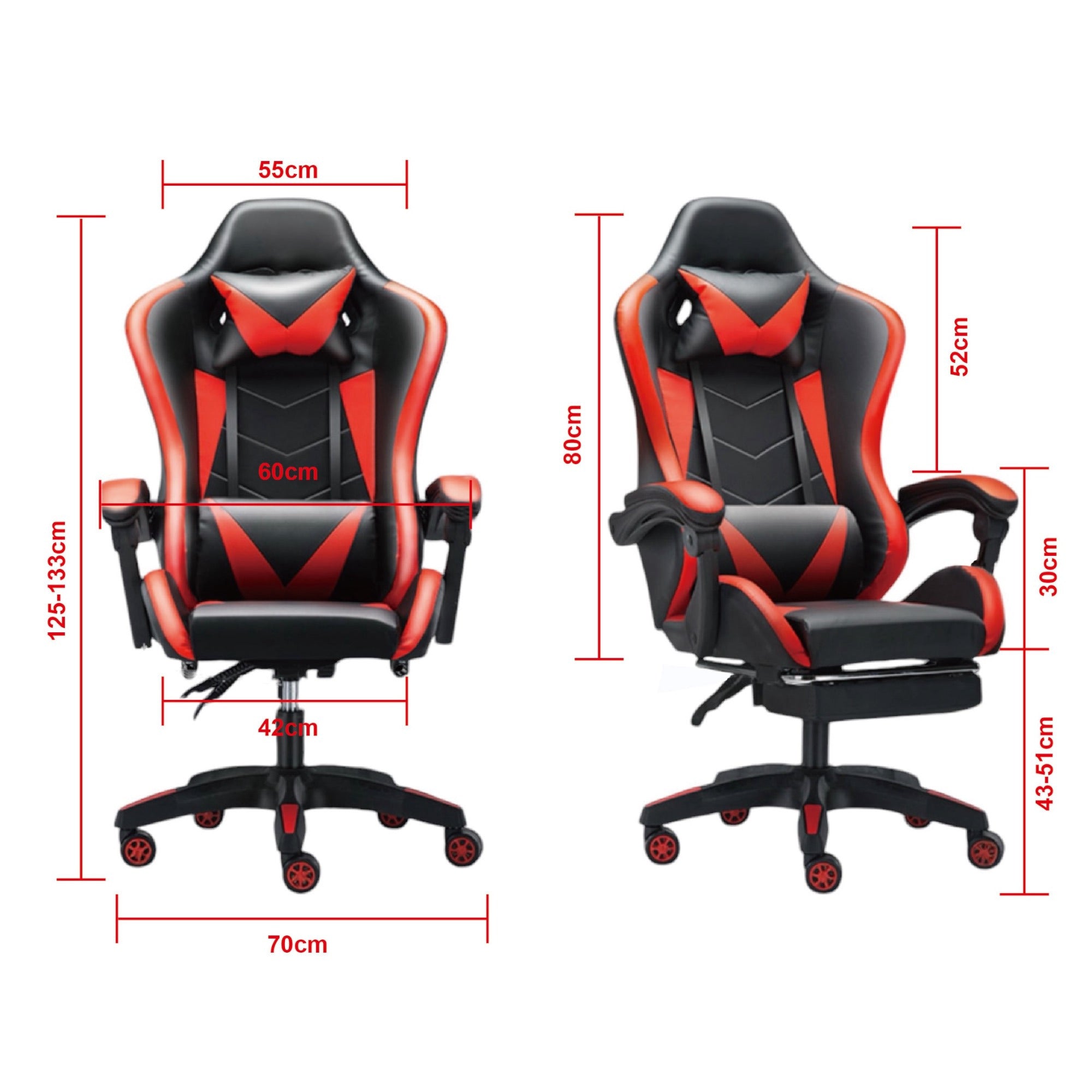 Silla gaming giratoria para escritorio, oficina y juegos en línea. Cómoda silla con altura ajustable para juegos ergonómicos. Cuero sintético. Silla gaming de carreras para videojuegos y oficina. Ergonómica y con un diseño moderno.