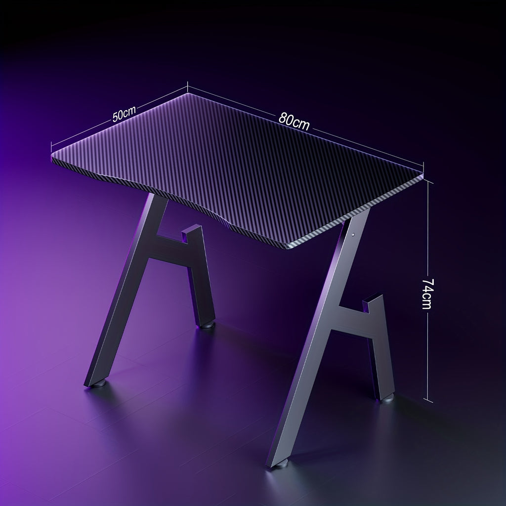 Office Tables Computer Workstations, A Shaped Computer Gaming Table, Office Desks Workstations with Carbon Fiber Surface, Sturdy PC Table for Gaming And Office, Black, 80/100cm, Furniture, Gift, Work From Home Setup, Gaming W