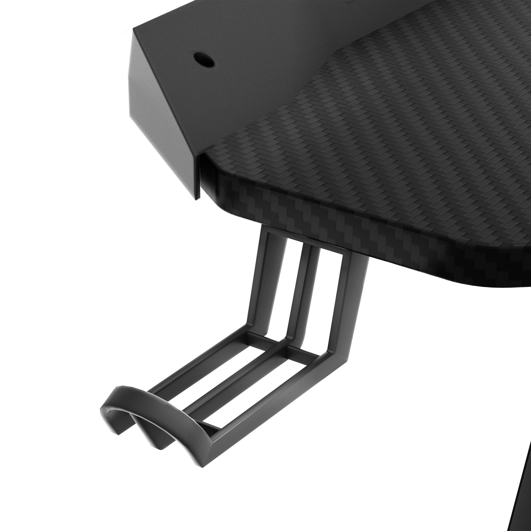 BayernLive Gaming Desk - Large Computer Desk with Carbon Fiber-like top, Heavy-Duty A-Frame Legs, Ergonomic Height Adjustment, Cable Management System, Cup Holder & Headphone slot - Available in 3 Sizes (120x60/140x60/160x60)