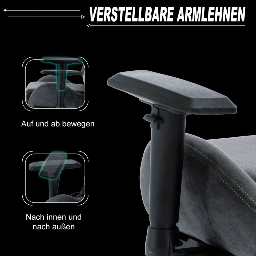 Silla Gaming ANDYOU | Silla de oficina transpirable con tela suave de piel sintética de alta calidad | Silla ergonómica ajustable para PC con reposapiés, regalo de Navidad perfecto para jugadores y usuarios de oficina en casa.