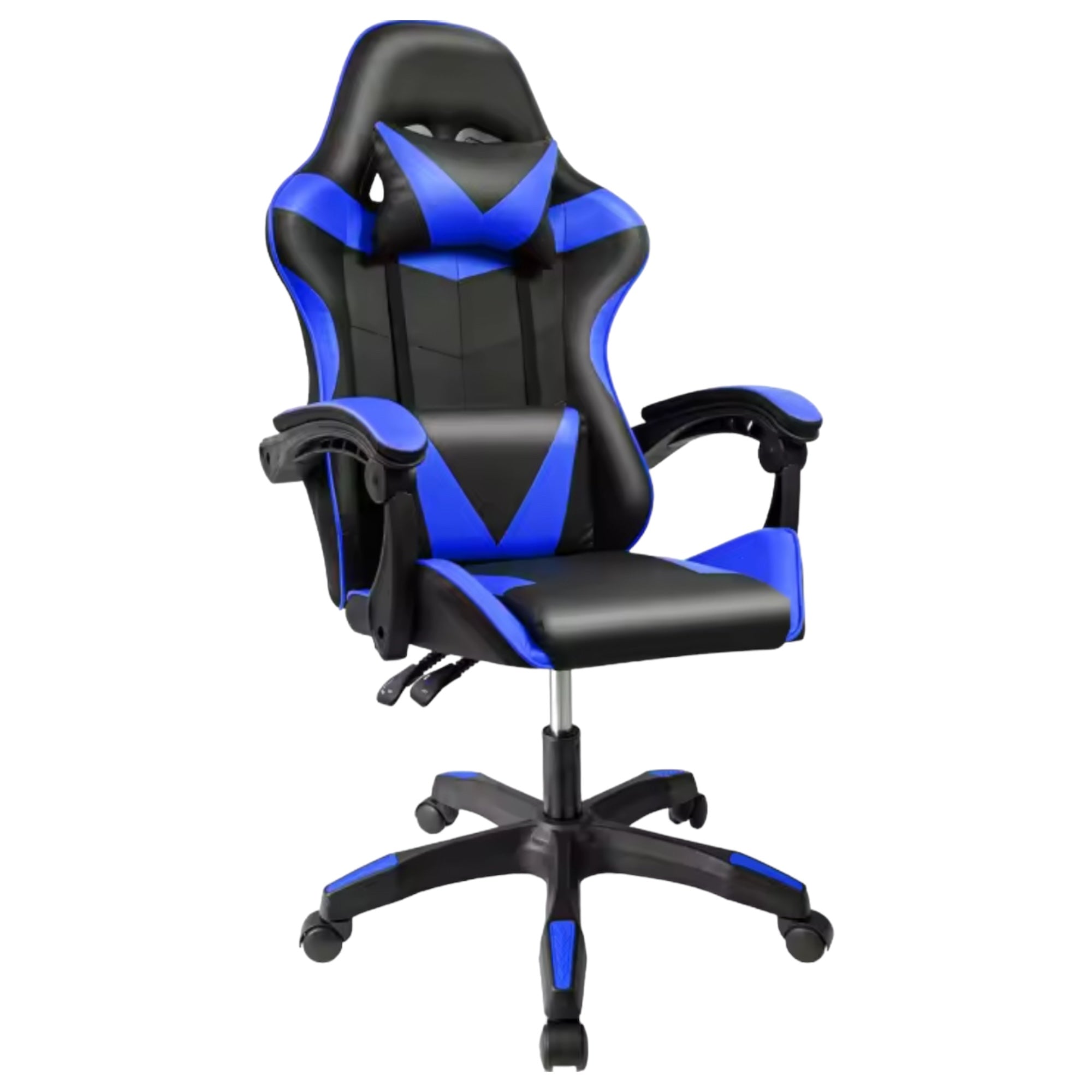 Silla gaming giratoria para escritorio, oficina y juegos online. Silla gaming ergonómica con altura ajustable, fabricada en piel sintética. Silla de carreras para videojuegos y oficina. Ergonómica y con un diseño moderno (S001).