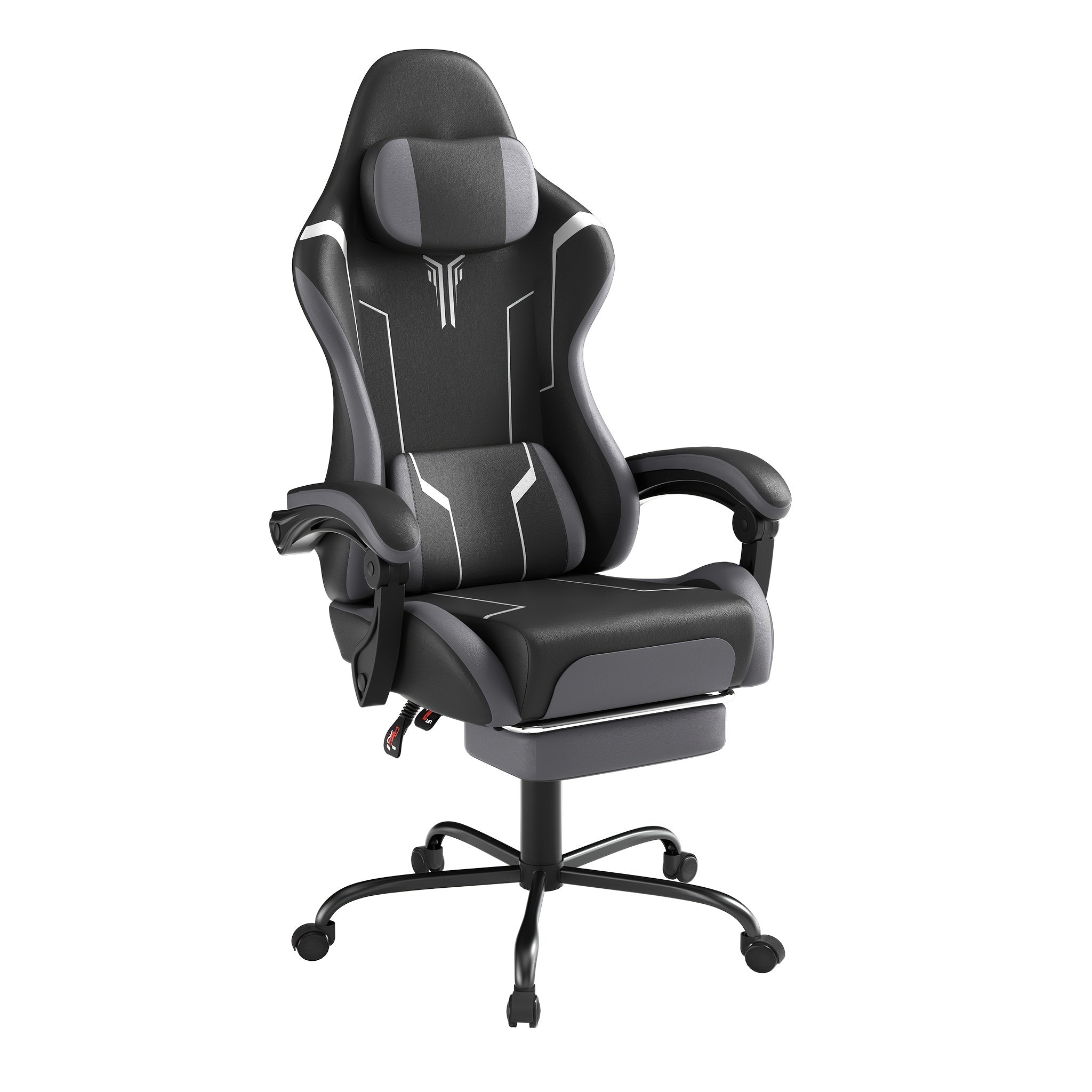 Ergonomic Gaming and Office Chair with Lumbar Support & Headrest Adjustable Height, Built in Footrest, 135kg Weight Capacity, Ideal for PC Gaming and Work, Pc Gaming Chair, Gaming Ergonomic Chair, Adjustable Computer Chair, S