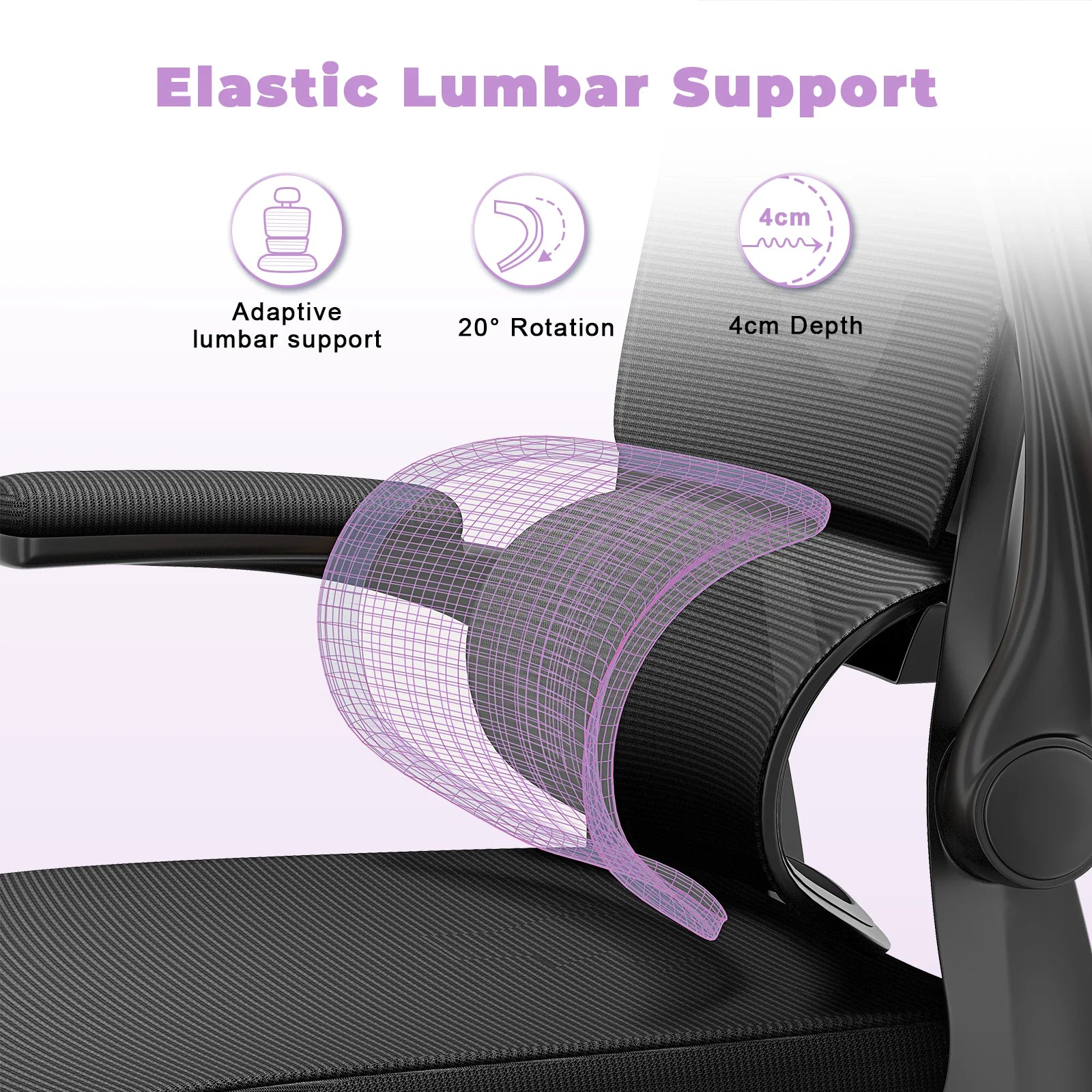 Silla de oficina ergonómica con reposabrazos plegables, respaldo transpirable y altura ajustable, silla giratoria para juegos.