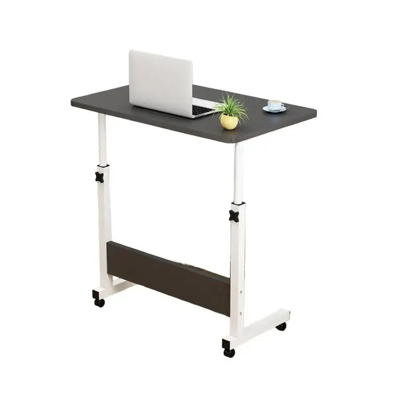 Escritorio portátil ajustable para computadora portátil para cama, con un diseño robusto con ruedas suaves con cerradura, liviano y función de altura elevable, ideal para un uso cómodo mientras trabaja, come o lee.