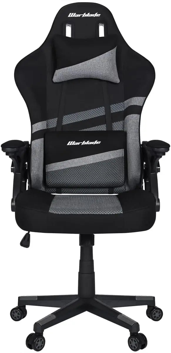 Silla Gaming T-Lovendo Negra-Gris con Altura Ajustable, Ergonómica y Reclinable de Tela