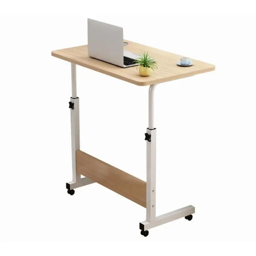 Escritorio portátil ajustable para computadora portátil para cama, con un diseño robusto con ruedas suaves con cerradura, liviano y función de altura elevable, ideal para un uso cómodo mientras trabaja, come o lee.