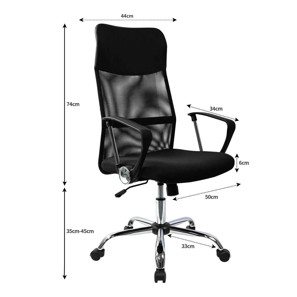 Silla de oficina T-LoVendo TLV-AM-OC621 con giro de 360 ​​grados, diseño ergonómico de malla, altura ajustable, peso máximo 120 kg, ideal para oficina en casa y estudio.