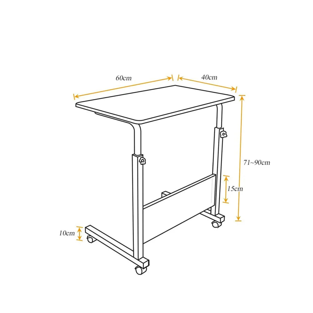 Mesa portátil SMALLRUN con función de escritorio elevable, altura ajustable, panel de partículas de madera, 60 x 40 cm, ideal para trabajar, comer y hacer manualidades, carga máxima 35 kg.