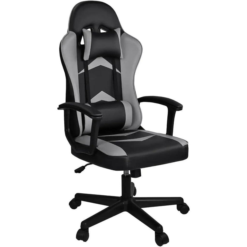 Silla Gaming T-Lovendo con Soporte Lumbar y Cervical, Altura Ergonómica Ajustable y Reclinable.