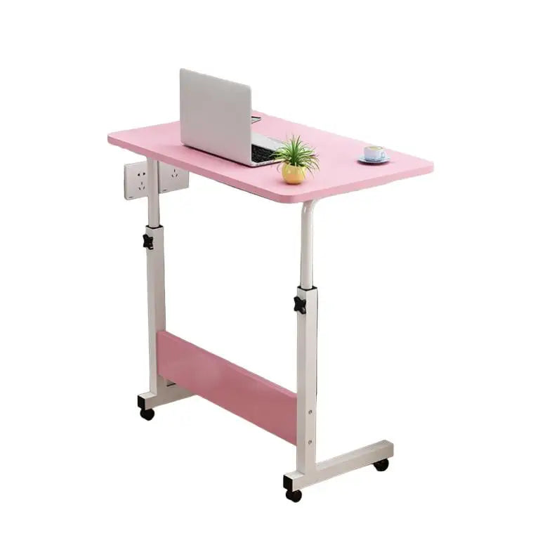 Escritorio portátil ajustable para computadora portátil para cama, con un diseño robusto con ruedas suaves con cerradura, liviano y función de altura elevable, ideal para un uso cómodo mientras trabaja, come o lee.