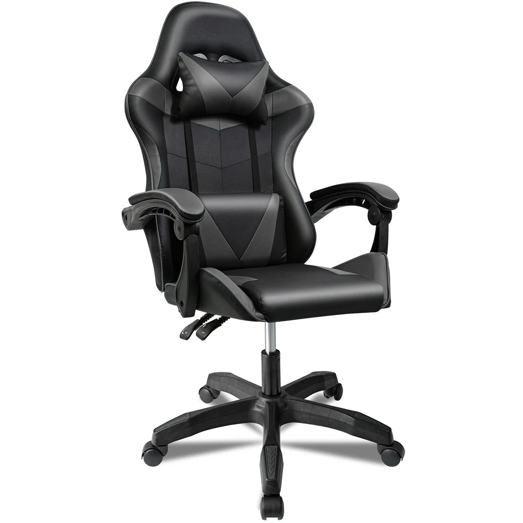 Silla Gaming T-Lovendo con Cojín Lumbar y para Cuello, Diseño Ergonómico, Altura Ajustable y Reclinable, Respaldo Alto, Estructura de Metal, Soporta hasta 150 kg, Perfecta para Gamers y Uso en Oficina Hogareña.