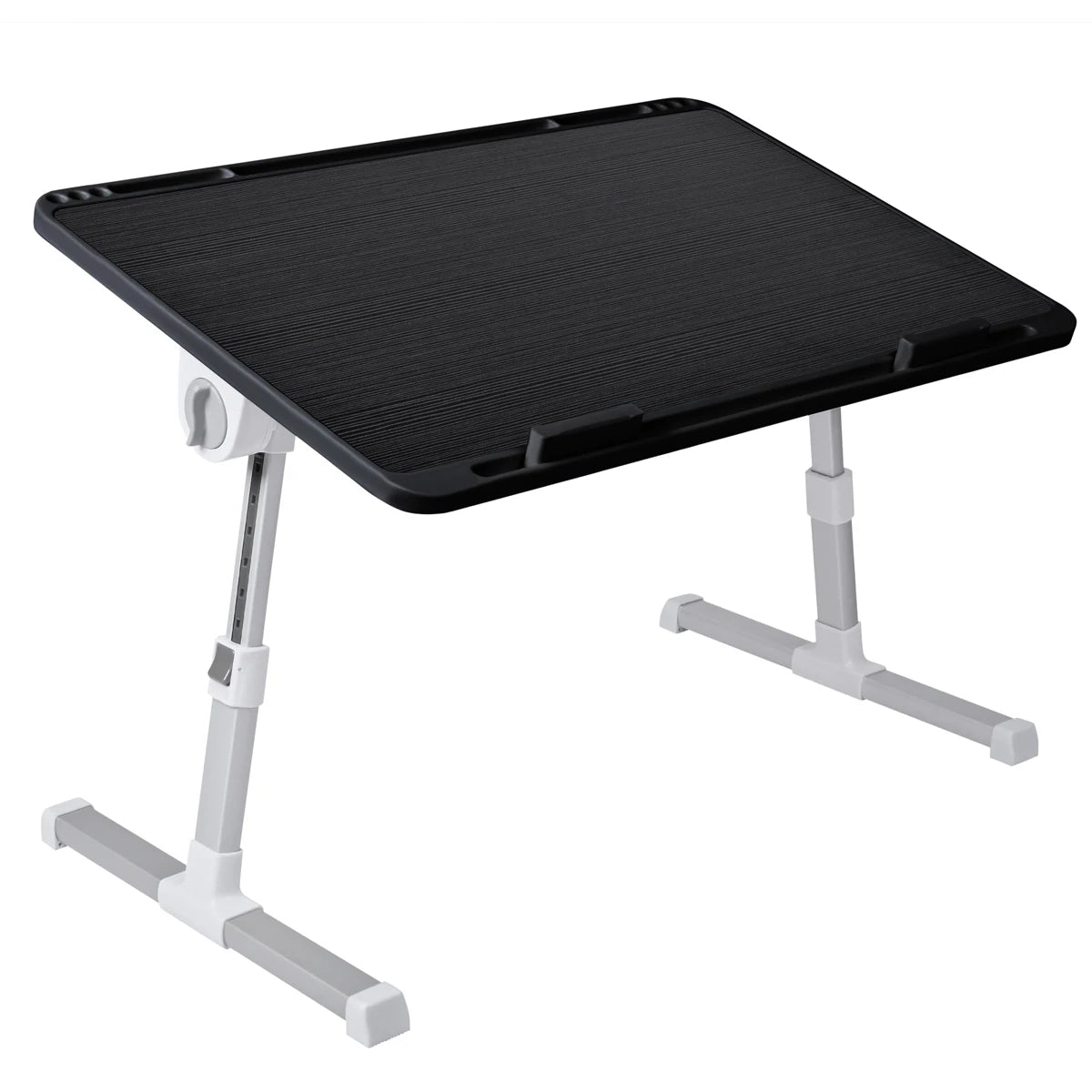 T-lovendo - Mesa de cama para portátil, altura y ángulo ajustables, plegable, para netbook, con ranura para tableta y bolígrafo, para cama, sofá y suelo