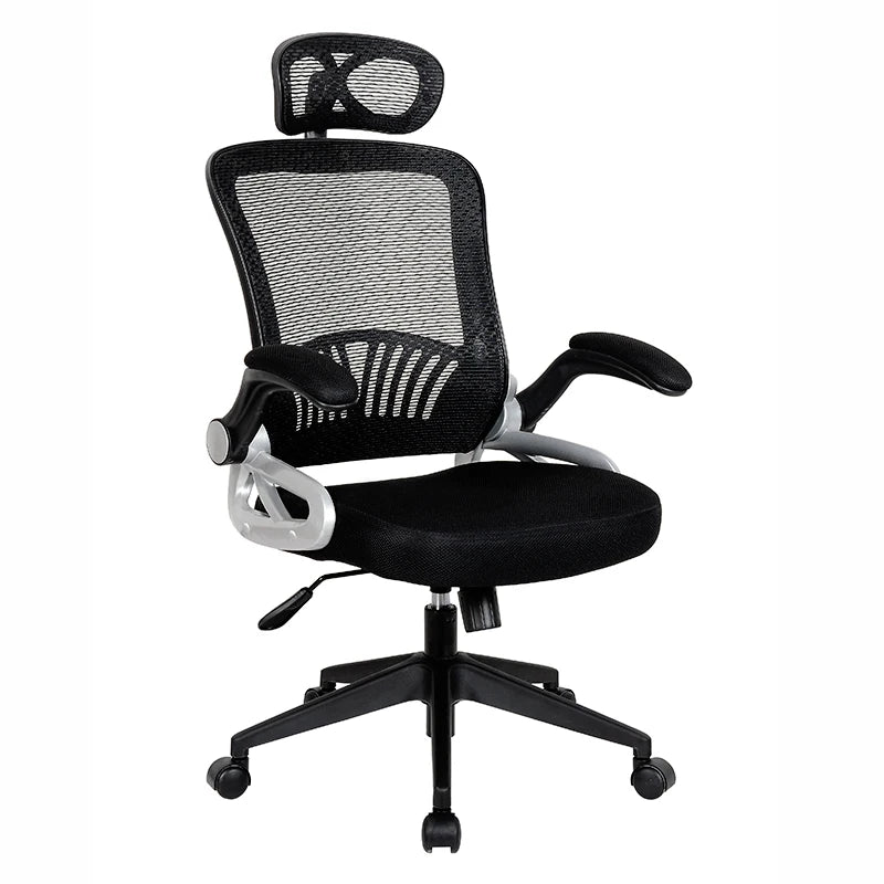 Silla de oficina T-Lovendo AM-HOC35-Negra: Diseño ergonómico con altura ajustable, giro de 360 ​​grados, malla transpirable y soporte lumbar para máxima comodidad al trabajar o estudiar. Perfecta como silla de escritorio o para la oficina en casa.