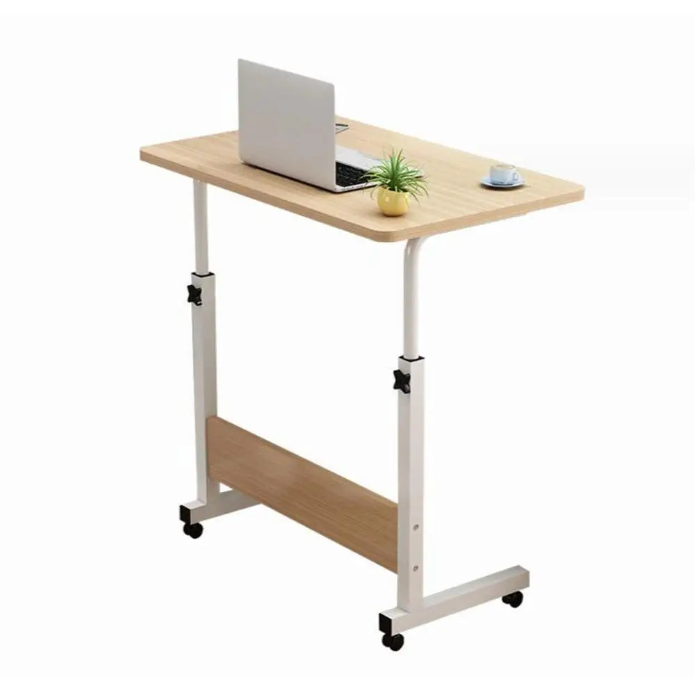 Escritorio portátil ajustable para computadora portátil para cama, con un diseño robusto con ruedas suaves con cerradura, liviano y función de altura elevable, ideal para un uso cómodo mientras trabaja, come o lee.