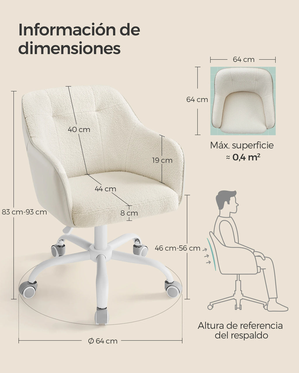 Silla de estudio SONGMICS, silla de oficina ergonómica con ajuste de altura, tela de terciopelo transpirable en rosa gelatina, estructura de acero, asiento acolchado cómodo, soporta hasta 110 kg, perfecta para oficina en casa y dormitorios.