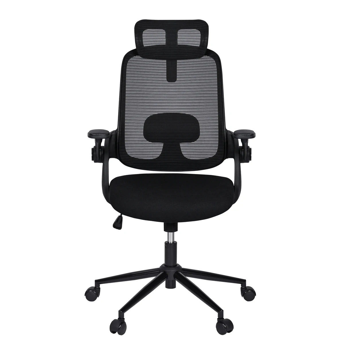 La silla de oficina T-Lovendo 6102-BLACK presenta un diseño ergonómico, altura ajustable y soporte lumbar, confeccionada con malla transpirable para máxima comodidad durante largas horas de trabajo, ideal para oficinas en casa o entornos de estudio.