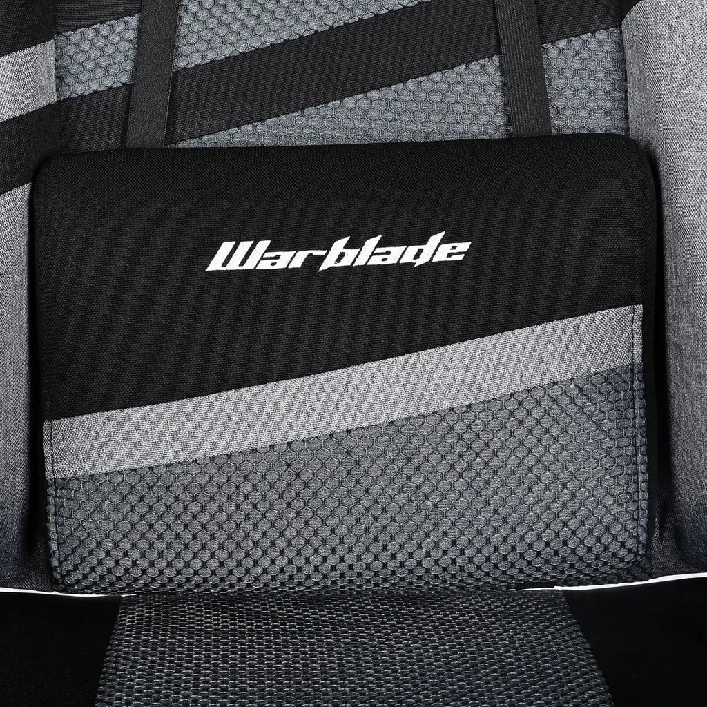 Silla Gaming T-Lovendo Negra-Gris con Altura Ajustable, Ergonómica y Reclinable de Tela