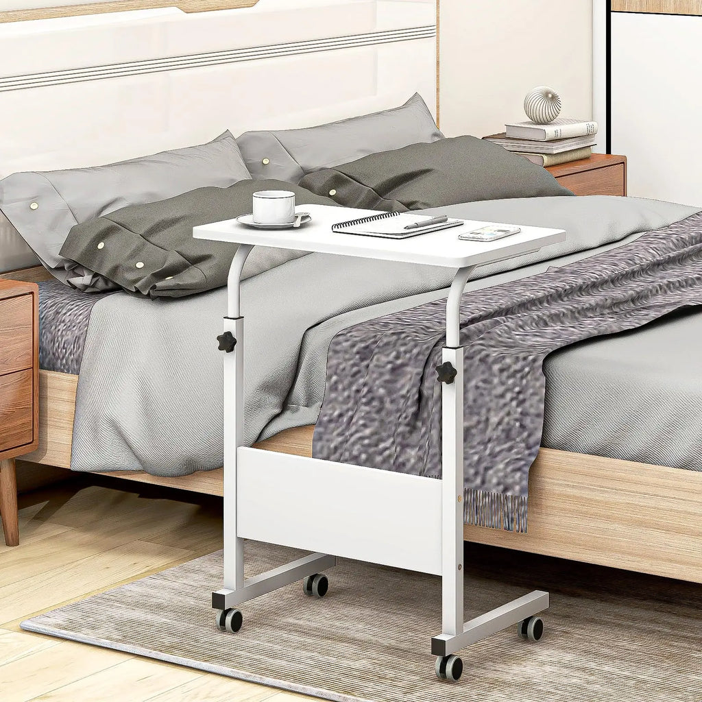 Mesa portátil SMALLRUN con función de escritorio elevable, altura ajustable, panel de partículas de madera, 60 x 40 cm, ideal para trabajar, comer y hacer manualidades, carga máxima 35 kg.