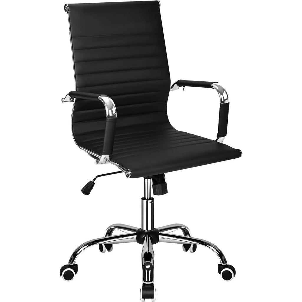 Silla de oficina ergonómica T-Loving con altura ajustable, función reclinable y cuero PU para un diseño moderno, perfecta para la oficina en casa o el estudio.