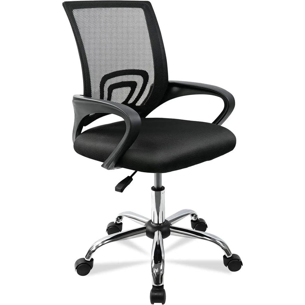 DASCK - Silla de oficina ergonómica con malla transpirable, altura ajustable de 35 a 45 cm y giro de 360 ​​grados para una configuración de trabajo cómoda.