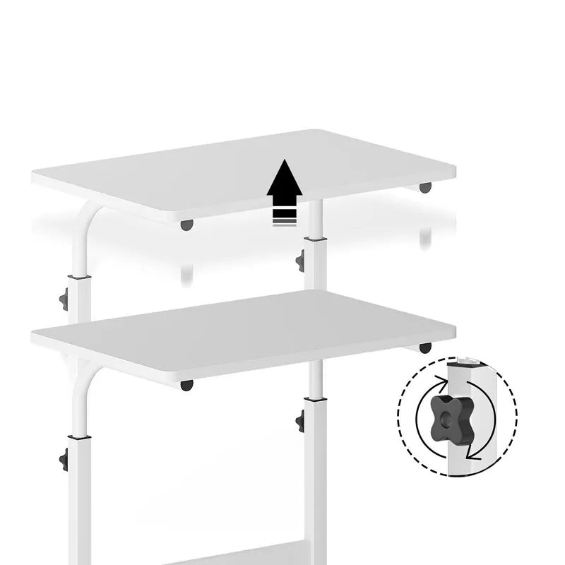 Mesa portátil SMALLRUN con función de escritorio elevable, altura ajustable, panel de partículas de madera, 60 x 40 cm, ideal para trabajar, comer y hacer manualidades, carga máxima 35 kg.