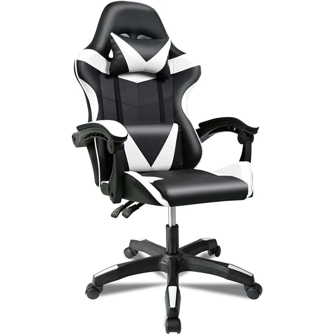 Silla Gaming T-Lovendo con Cojín Lumbar y para Cuello, Diseño Ergonómico, Altura Ajustable y Reclinable, Respaldo Alto, Estructura de Metal, Soporta hasta 150 kg, Perfecta para Gamers y Uso en Oficina Hogareña.