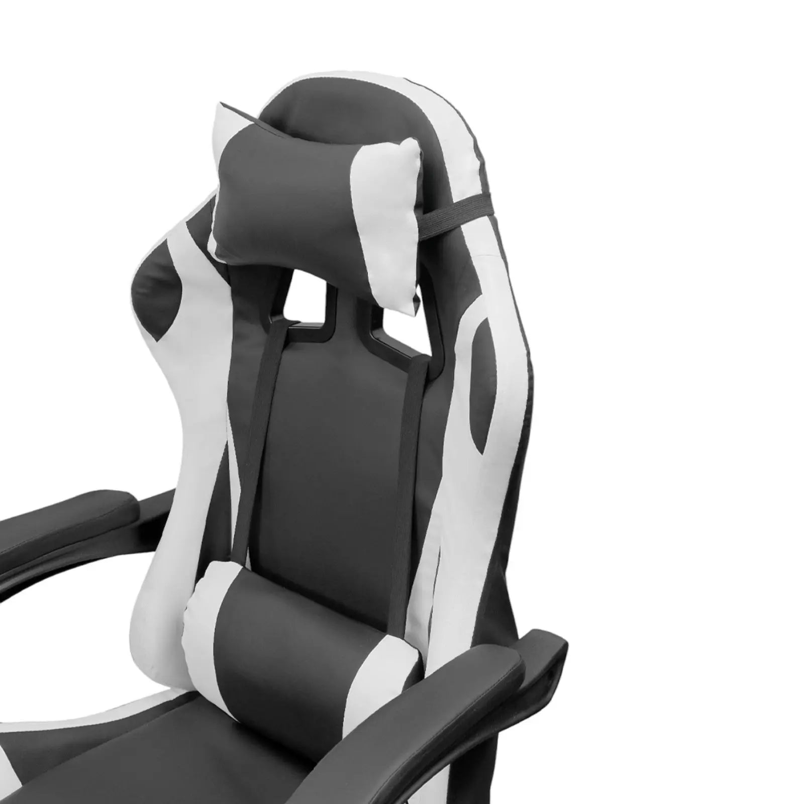 Silla gaming, silla de oficina con respaldo y piel regulable, ergonómica con soporte lumbar, regulable en altura.