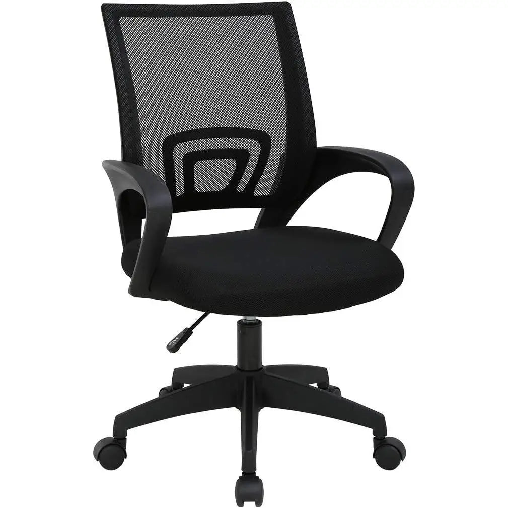 DASCK - Silla de Oficina Ergonómica con Respaldo de Malla Transpirable, Altura Ajustable de 35 a 45 cm, Base de Estrella con Ruedas de 360 ​​Grados para un Movimiento Suave, Ideal para Oficina en Casa o Configuración de Trabajo.