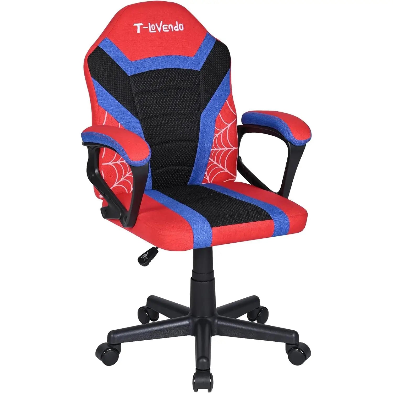 Silla gaming T-LoVendo TLV-SN1 para niños, piel sintética ergonómica, altura regulable, diseño de carreras moderno, perfecta para jugar y estudiar, con ruedas duraderas y respaldo acolchado para mayor comodidad.