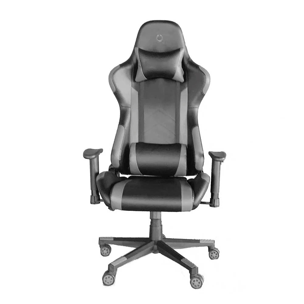 Silla Gaming Ergonómica PRIXTON con Altura Ajustable y Reposabrazos, Reclinable 180º, Construcción Metálica PVC, Incluye Cojines de Soporte Lumbar y Cervical, Ideal para Oficina en Casa o Gaming, Soporta hasta 140 kg