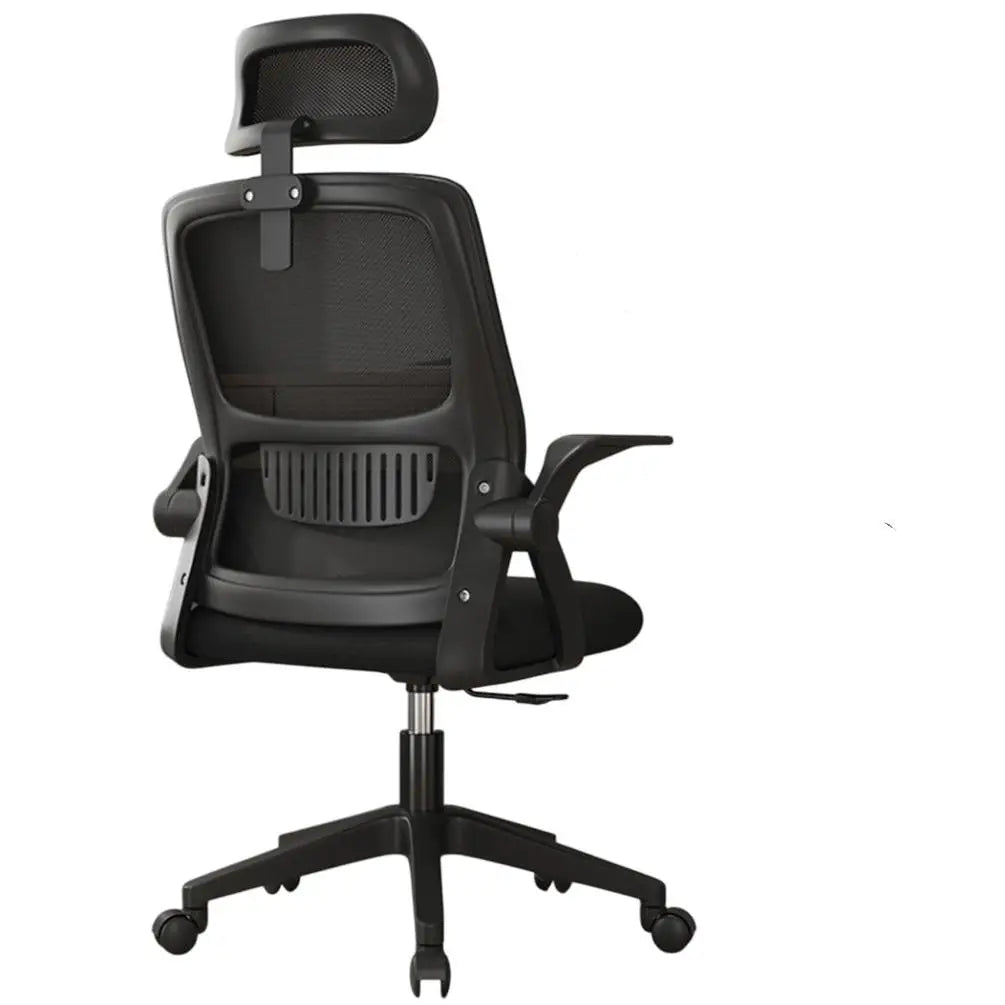 Silla de oficina ergonómica con soporte lumbar y función giratoria para oficina en casa, juegos o escritorio. Carga máxima de 100 kg. Disponible en negro, gris y blanco. Perfecta para sentarse cómodamente y ser productiva.