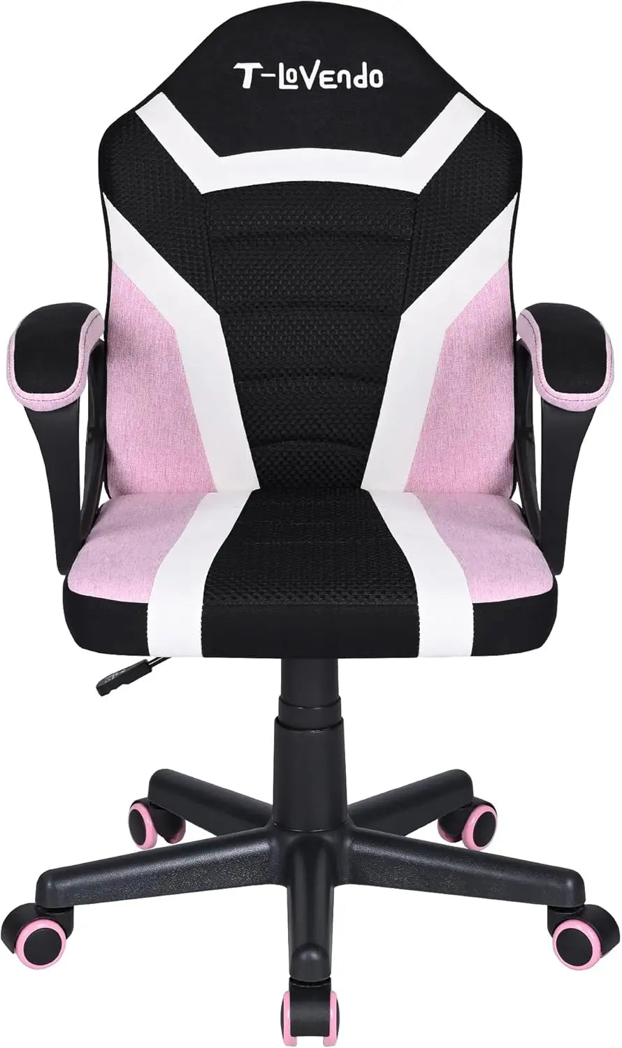 Silla gaming T-LoVendo TLV-SN1 para niños, piel sintética ergonómica, altura regulable, diseño de carreras moderno, perfecta para jugar y estudiar, con ruedas duraderas y respaldo acolchado para mayor comodidad.