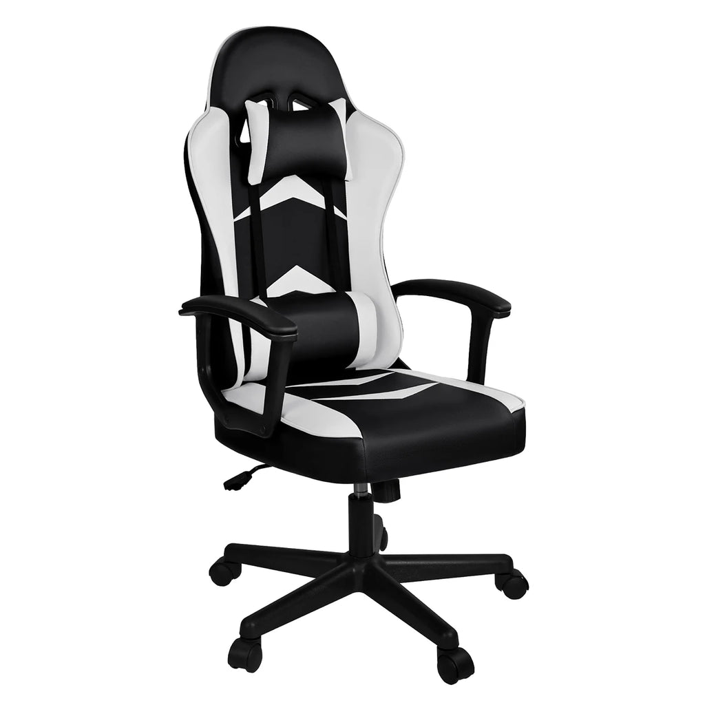 Silla Gaming T-Lovendo con Soporte Lumbar y Cervical, Altura Ergonómica Ajustable y Reclinable.