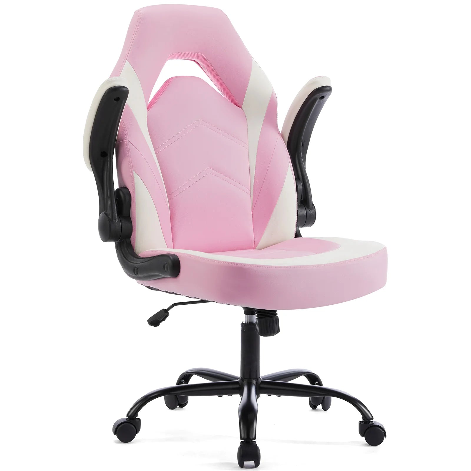 Silla ergonómica de escritorio para juegos JHK, ajustable, de cuero sintético, con reposabrazos abatible para Navidad