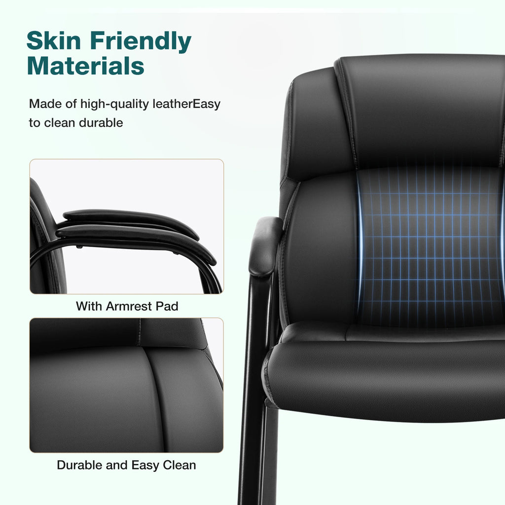 Sala de espera de cuero con brazo acolchado, silla para invitados, sala de conferencias, vestíbulo