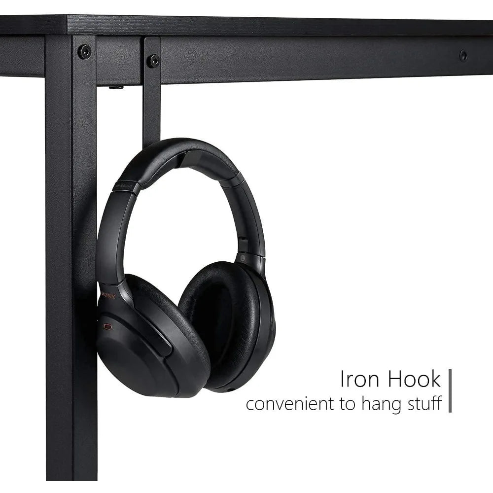 Escritorio de computadora, escritorio con cajones, escritorio, oficina, estudio en casa con estanterías, almacén.