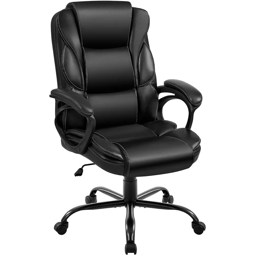 Silla ejecutiva reclinable de oficina con respaldo alto y función de inclinación, altura ajustable ergonómica