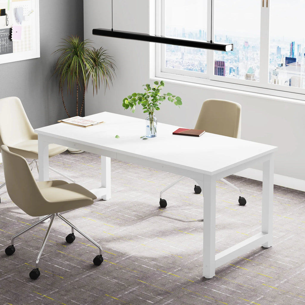 Escritorio de computadora moderno Tribesigns, 63 x 31,5 pulgadas, escritorio ejecutivo grande para oficina, mesa de computadora, escritorio de estudio, escritorio de escritura, estación de trabajo