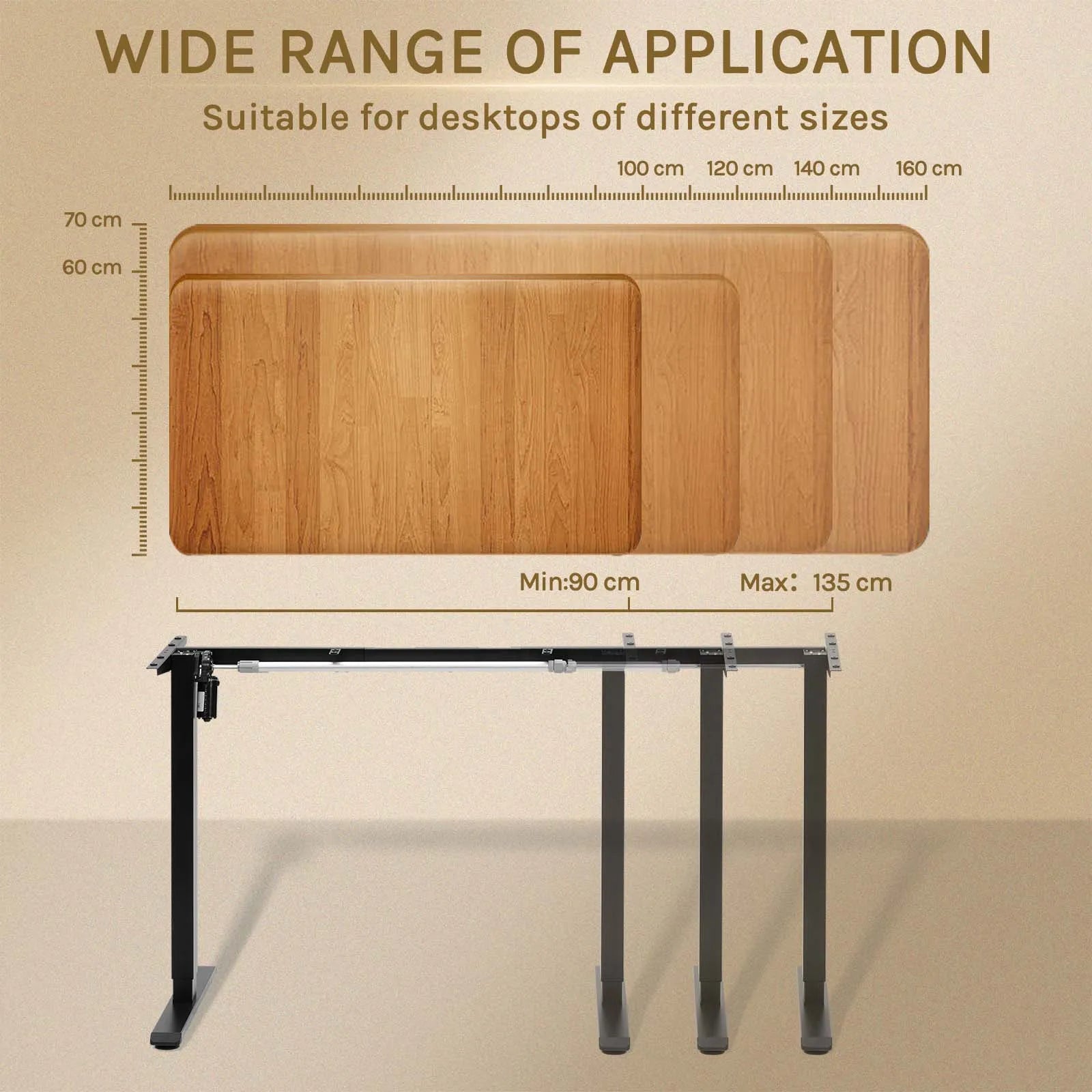 WOLTU Soporte de escritorio de altura ajustable con elevación eléctrica y puerto de carga USB, control de memoria para oficina en casa