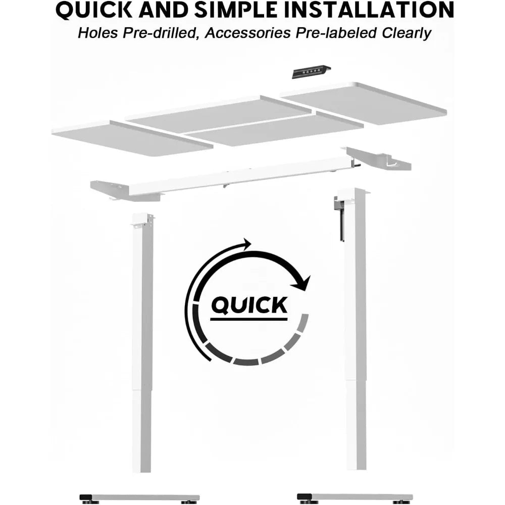 Escritorio elevable, con altura regulable, escritorio eléctrico con altura regulable, 120 x 60 cm, función de memoria de 3 posiciones,
