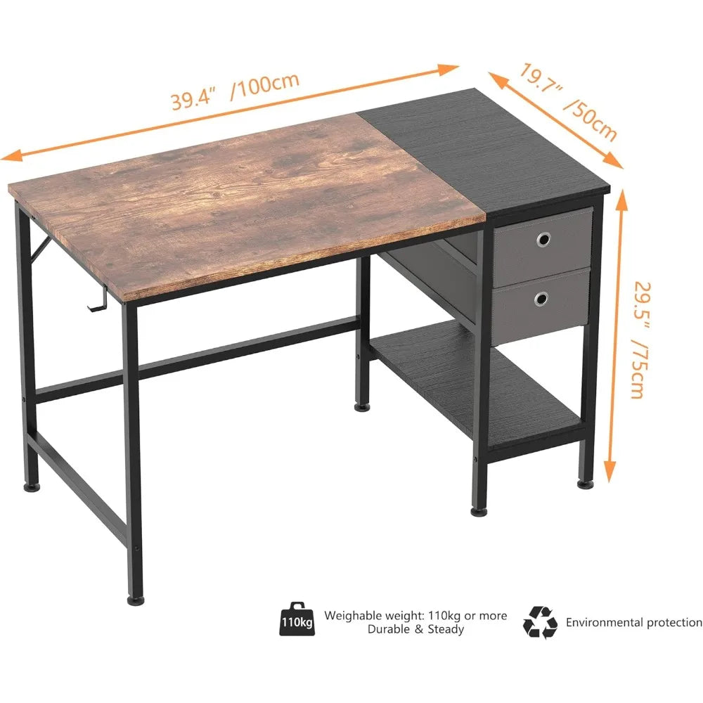 Escritorio de computadora, escritorio con cajones, escritorio, oficina, estudio en casa con estanterías, almacén.