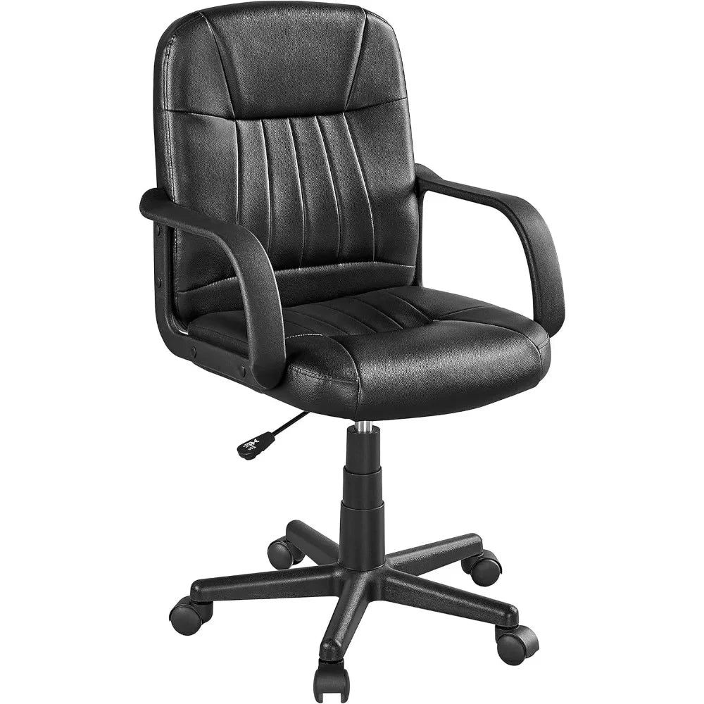 Silla ejecutiva ergonómica de oficina con asiento acolchado y altura ajustable y reposabrazos