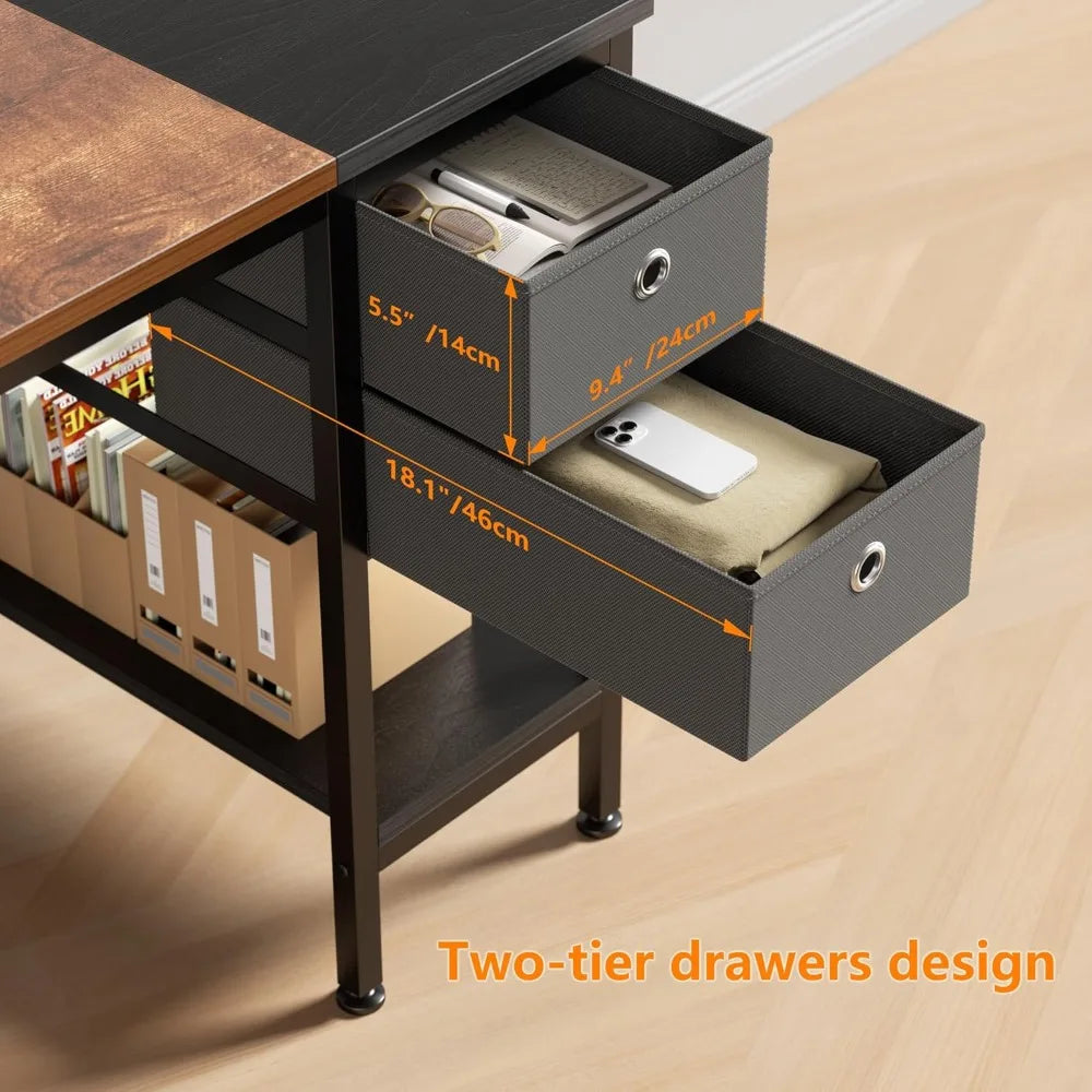 Escritorio de computadora, escritorio con cajones, escritorio, oficina, estudio en casa con estanterías, almacén.