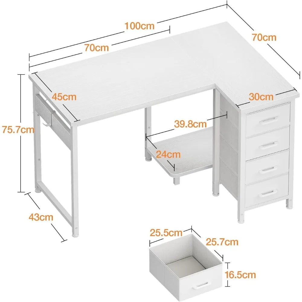 con Forma de Oficina 100x70cm Esquina, Oficina
