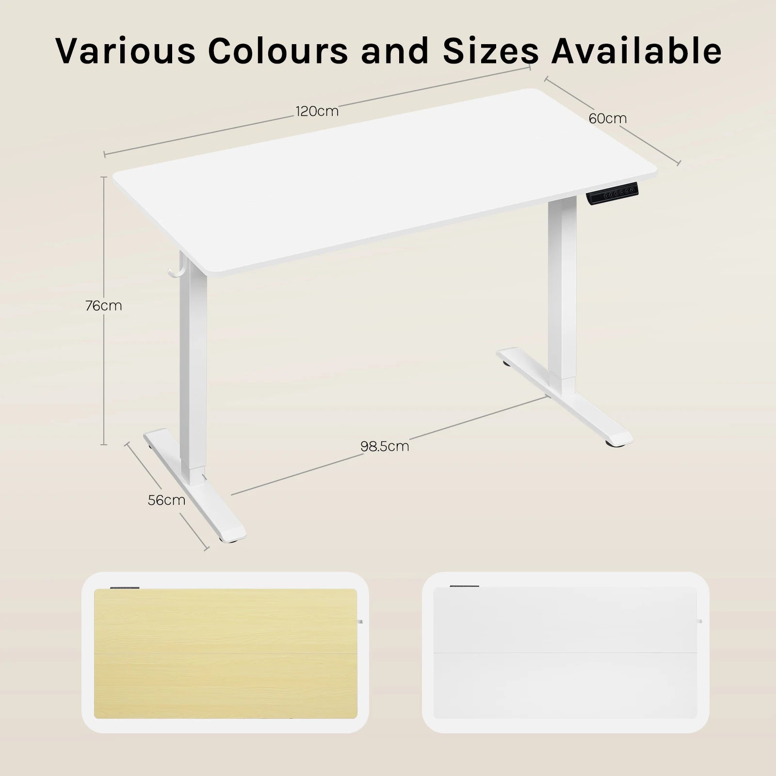 Escritorio eléctrico de pie WOLTU, escritorio de computadora de altura ajustable con puerto de carga USB, mesa de trabajo ergonómica con control de memoria