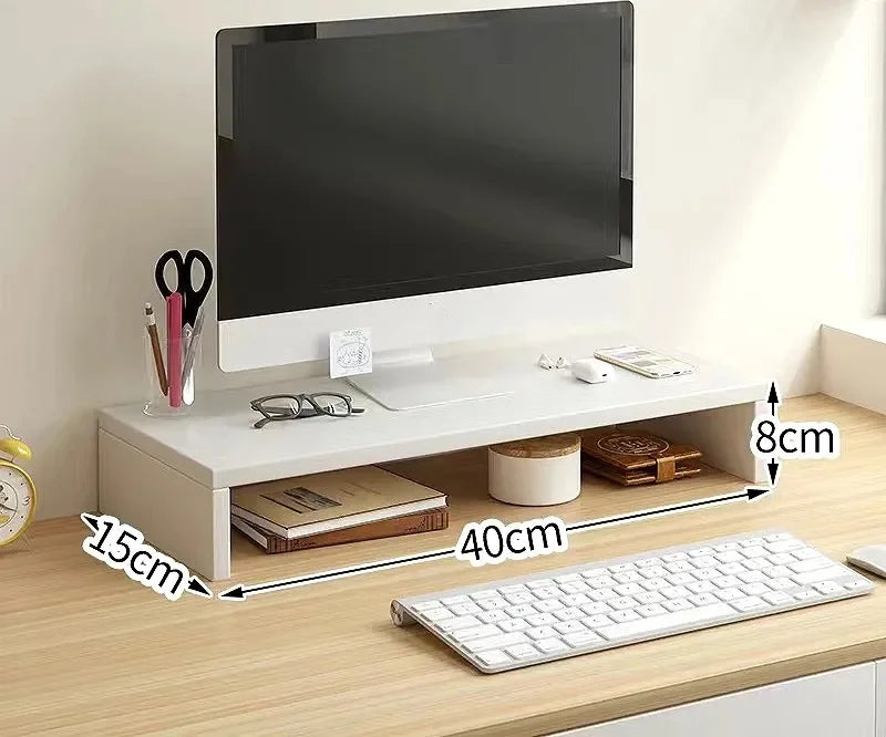 Soporte elevador para monitor - Soporte ergonómico para computadora portátil Organizador de escritorio Almacenamiento de teclado