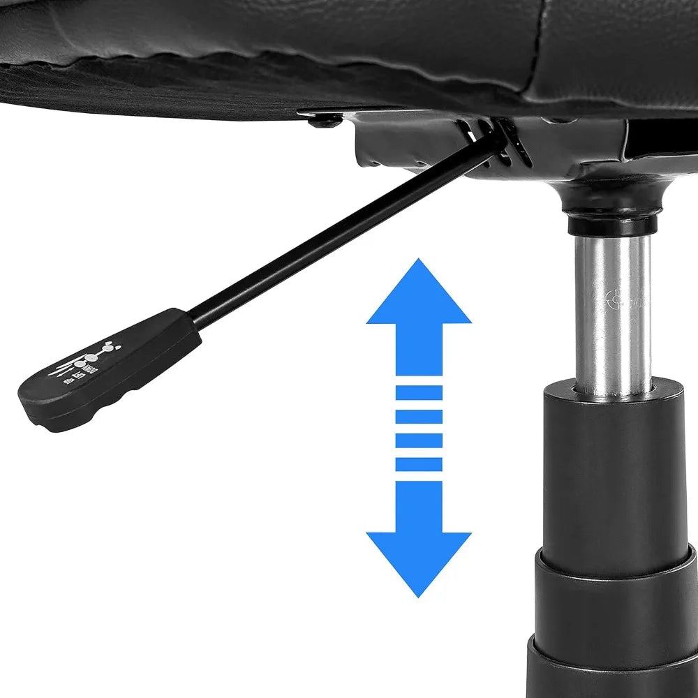 Silla ejecutiva ergonómica de oficina con asiento acolchado y altura ajustable y reposabrazos