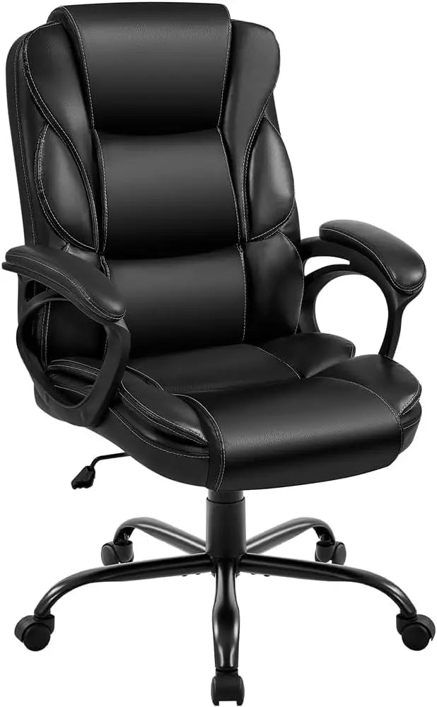 Silla ejecutiva reclinable de oficina con respaldo alto y función de inclinación, altura ajustable ergonómica